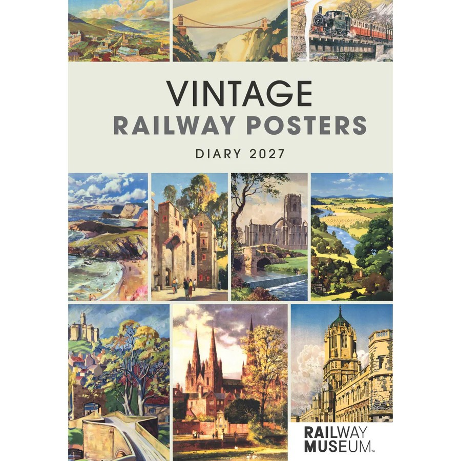 Coming Soon - Vintage Railway Posters A5 2027 Diary