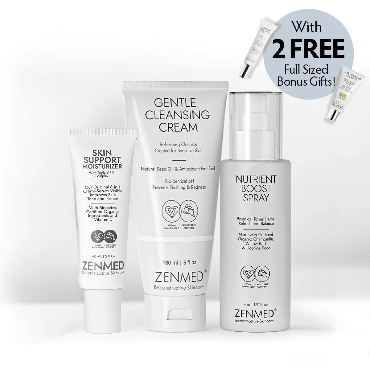 Skin Support System For Facial Redness + 2 FREE gifts worth $60!