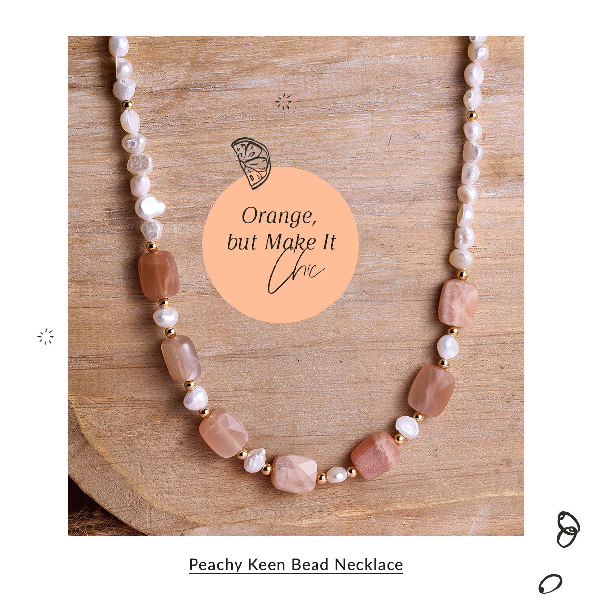 Peachy Keen Bead Necklace