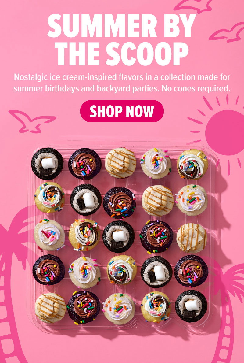 Summer by the scoop! Nostalgic ice cream-inspired flavors in a collection made for summer birthdays and backyard parties. No cones required. Shop the summer collection 25-pack now!