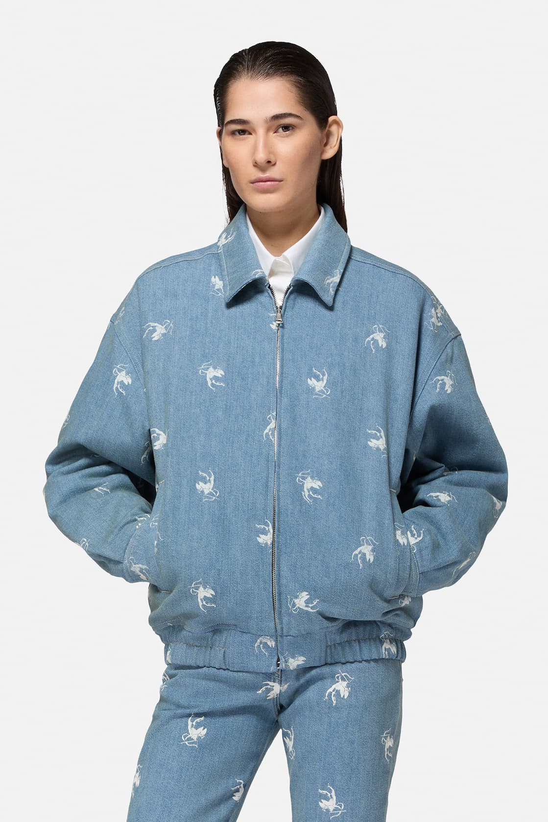 Cupid Denim Bomber Jacket