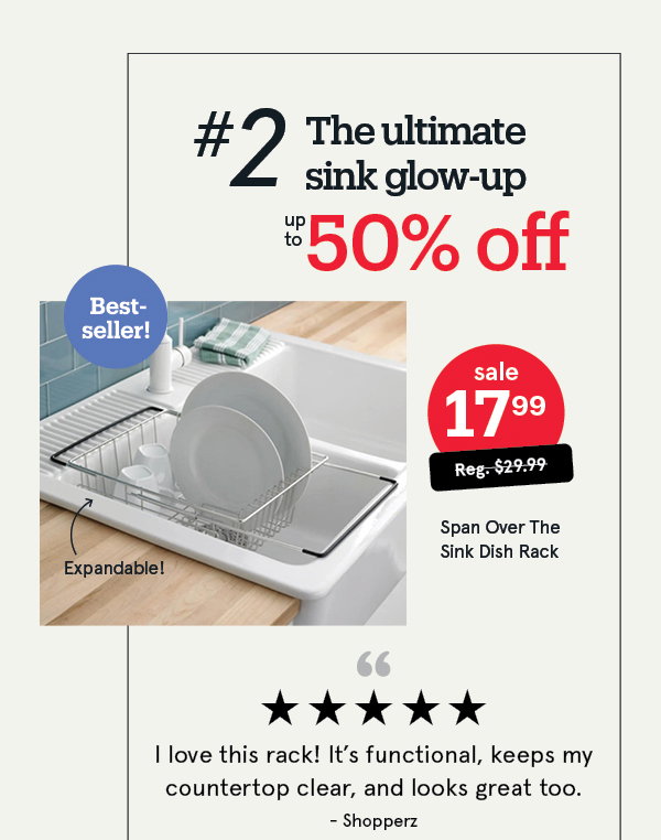 Span Over The Sink Dish Rack
