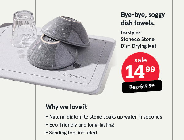 Texstyles Stoneco Stone Dish Drying Mat