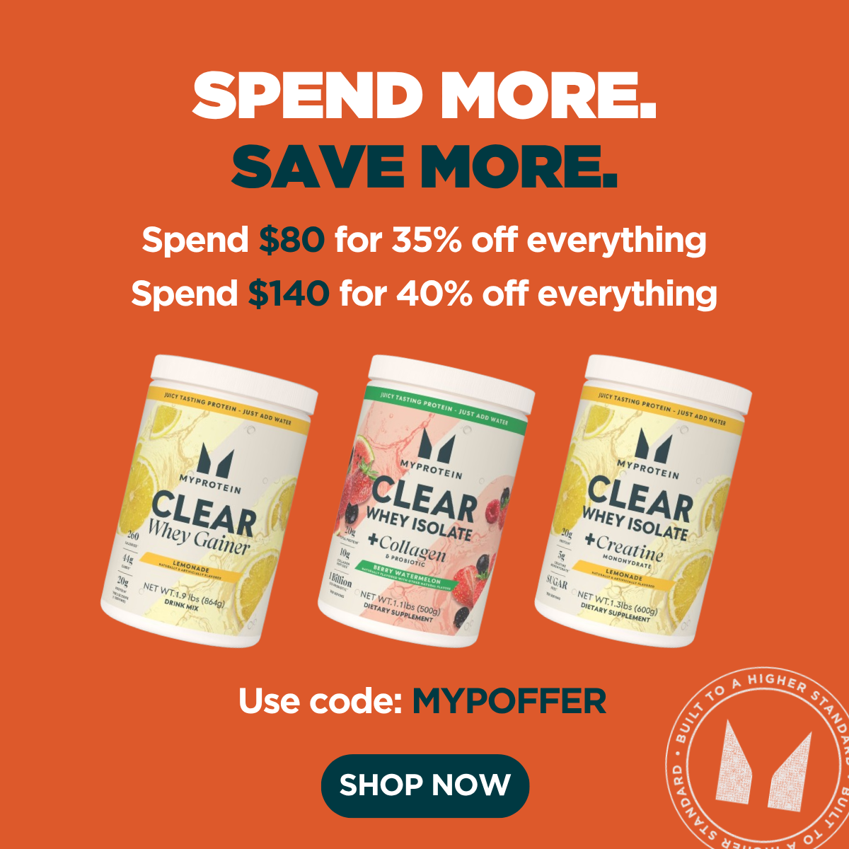 Spend more, save more!