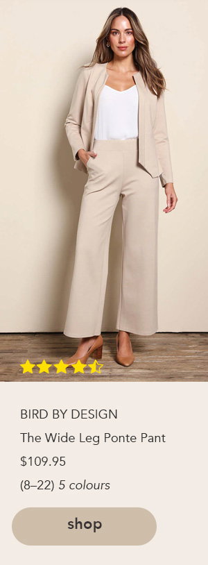 the wide leg ponte pant sand