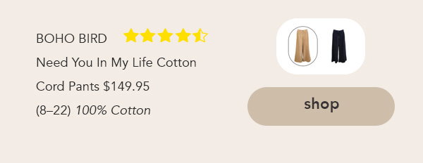 need you in my life cotton cord pants sand