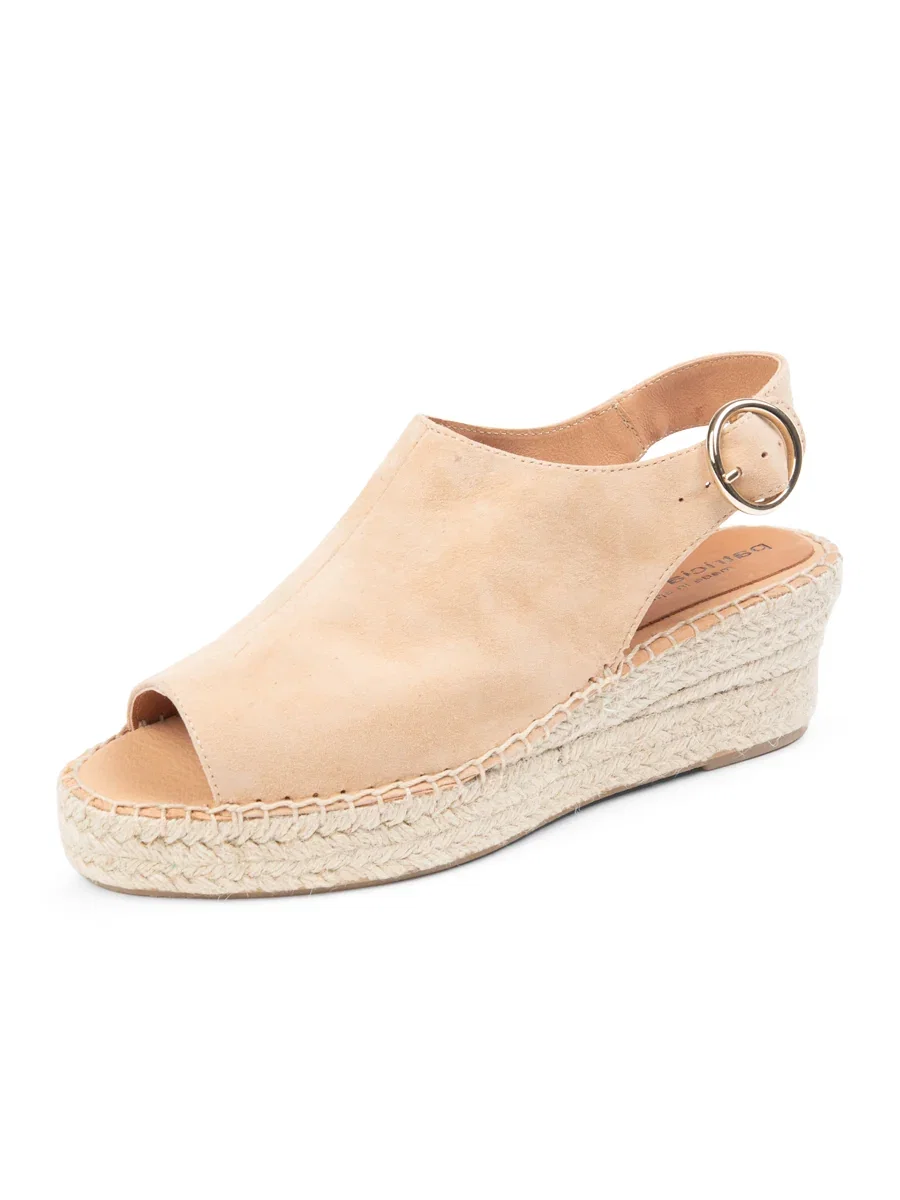 Image of Stella Peep Toe Espadrille with Buckle