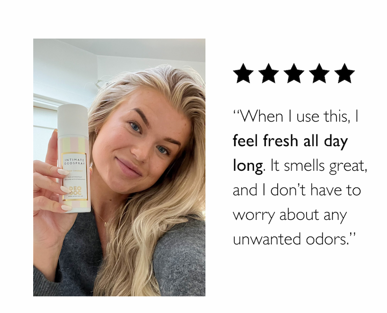 5 star review: “When I use this, I feel fresh all day long. It smells great, and I don’t have to worry about any unwanted odors.”