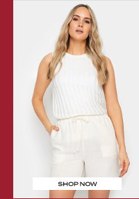 LTS Tall White Linen Tie Waist Shorts