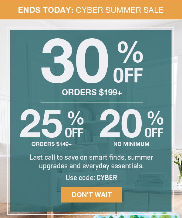 Our Cyber Summer Sale is here! Get up to 30% off 