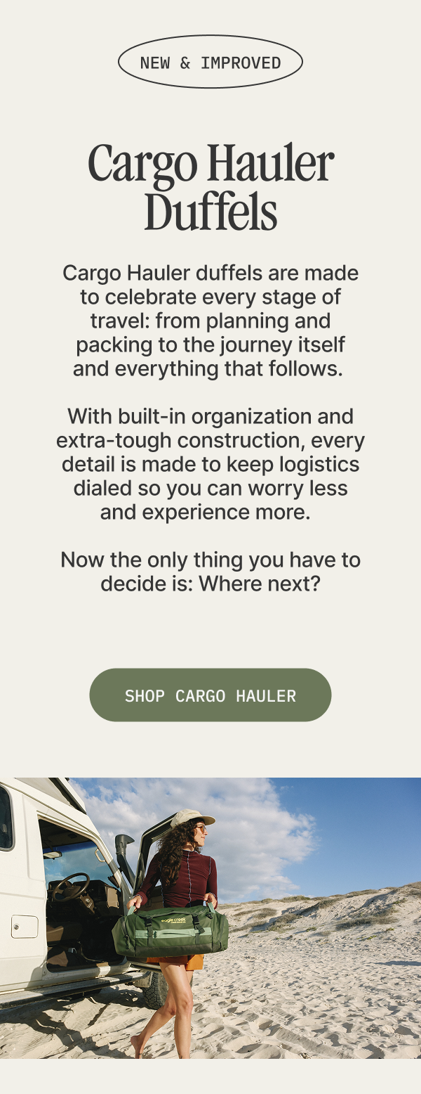 New Cargo Hauler Duffels