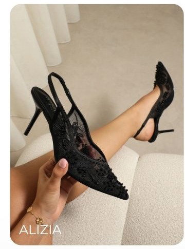 alizia black slingback
