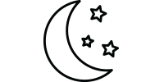 Moon and stars