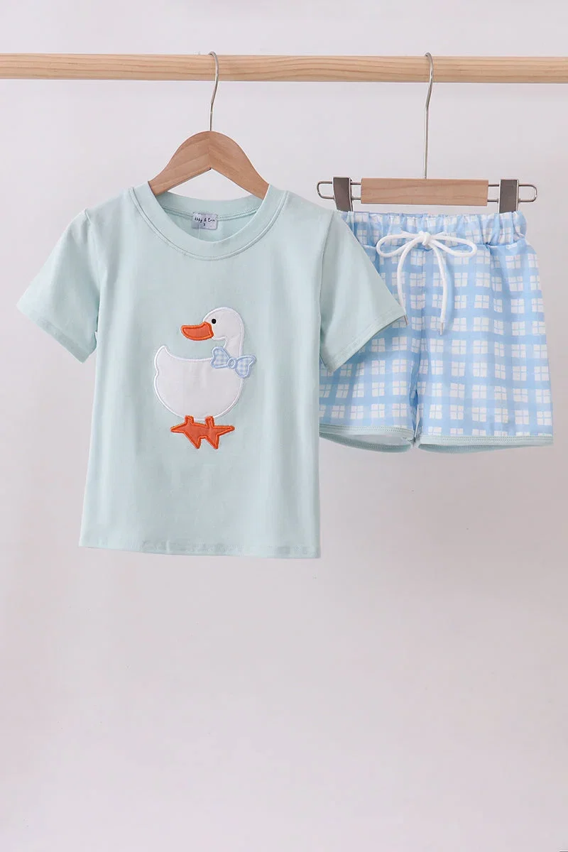 Image of Goose Appliqué Shorts Set