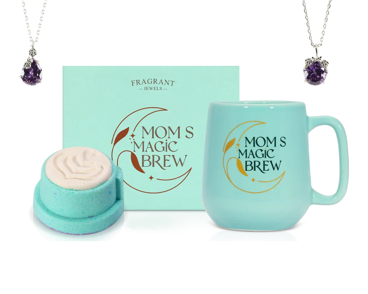 Mom Magic - "Mom's Magic Brew" - Jewel Candle and Bath Bomb Set