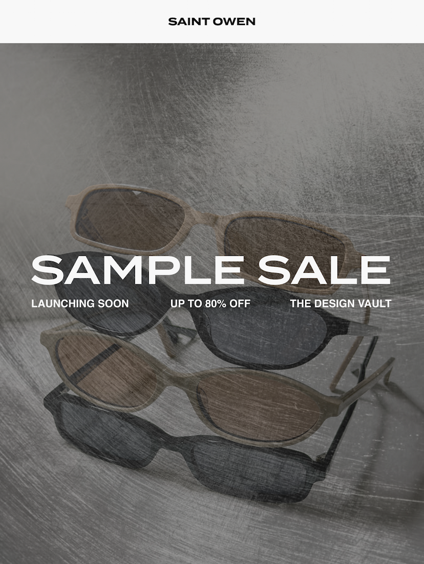 Sample sale launching soon