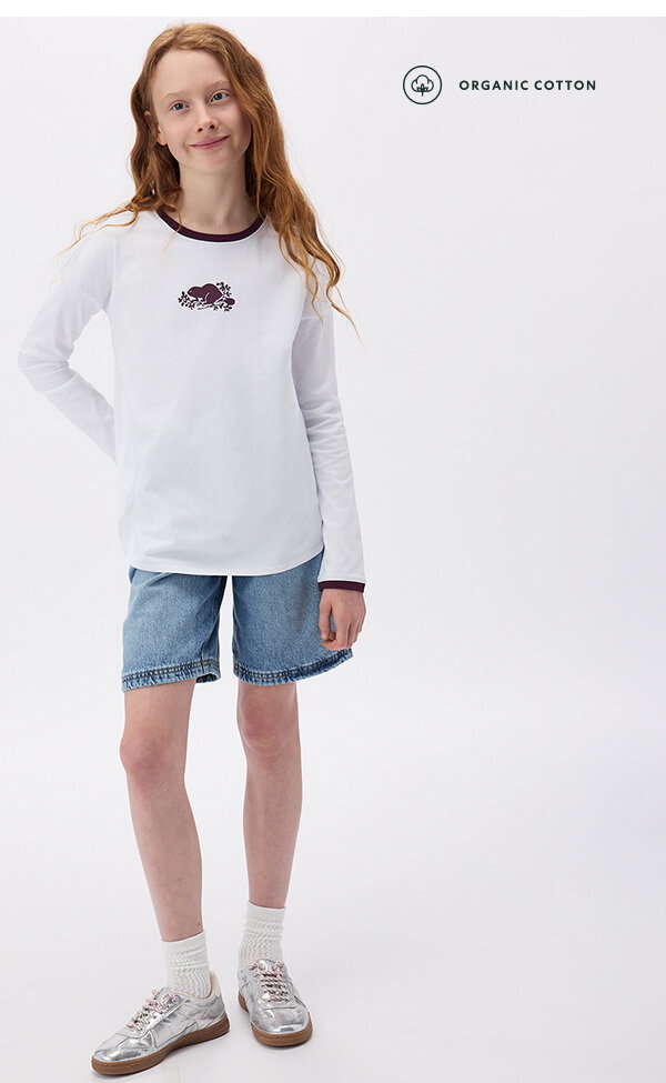 Girls Cooper Pop Relaxed Long Sleeve T-Shirt