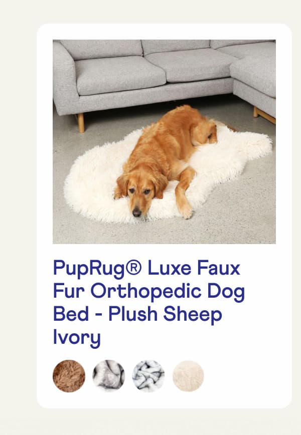 PupRug by Paw.com® Faux Fur Orthopedic Dog Bed - Curve Brown