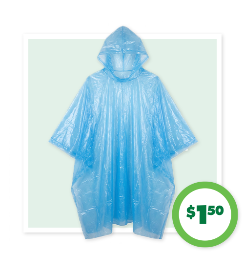 $1.50 Rain Ponchos