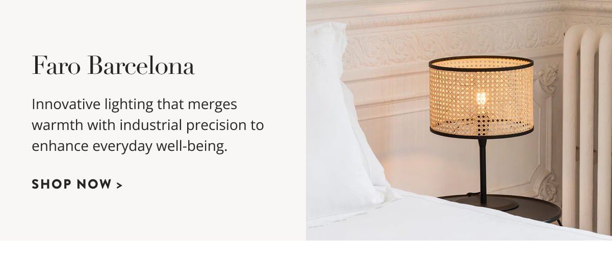 Faro Barcelona: Innovative lighting that merges warmth with industrial precision to enhance everyday well-being. Shop now.