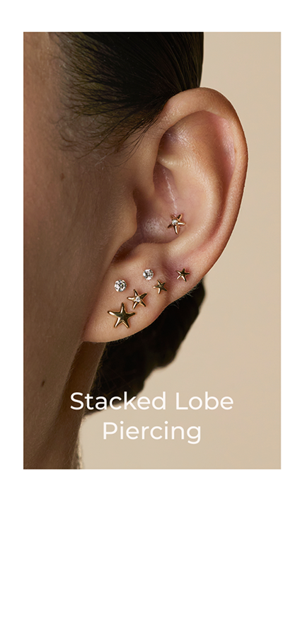 Stacked Lobe Piercing