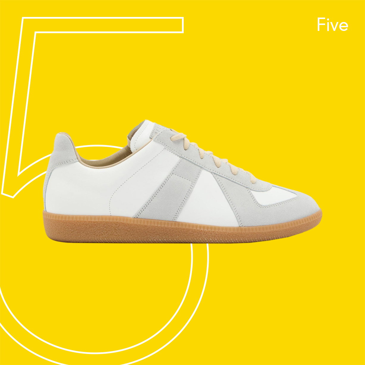 MAISON MARGIELA Replica panelled leather sneakers