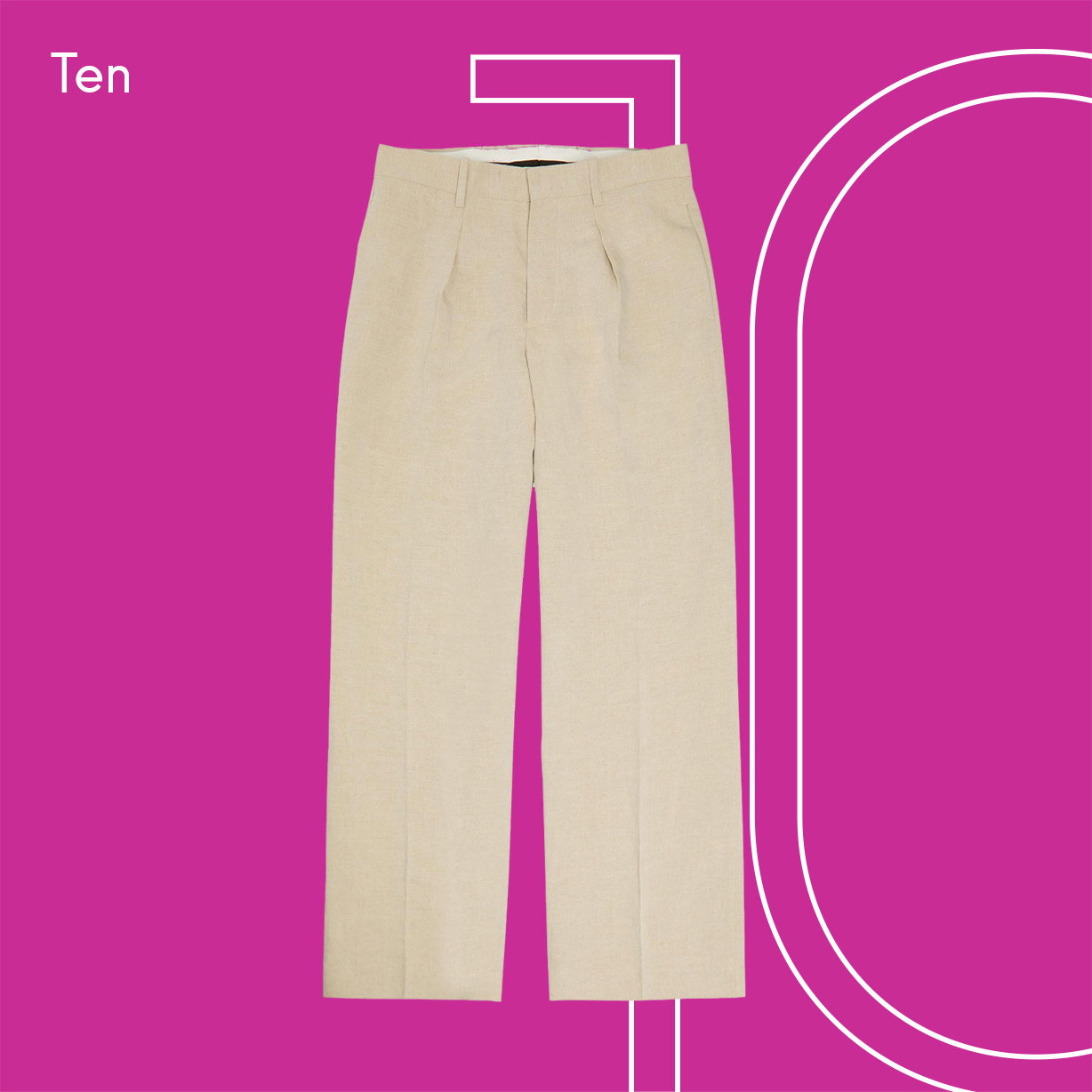 JW ANDERSON Pleated wide-leg linen-blend trousers