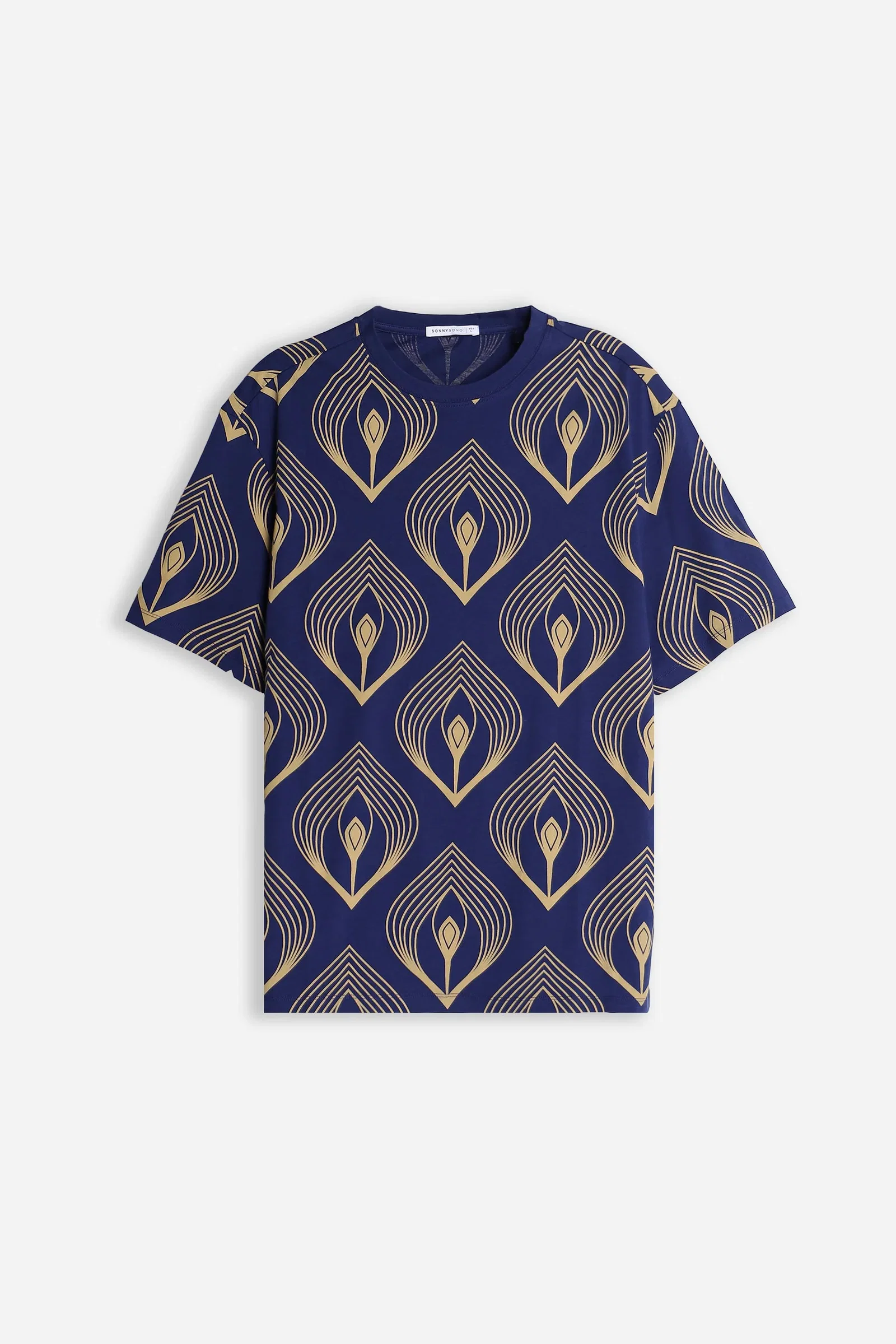 Image of T-SHIRT GIROCOLLO FANTASIA F INDACO