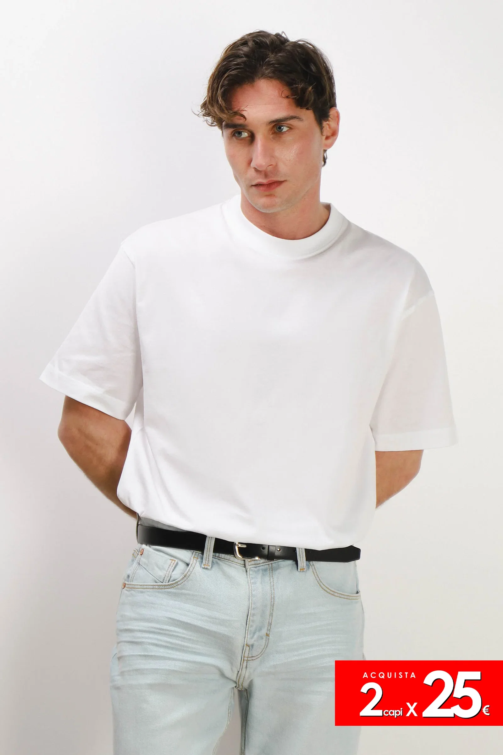Image of T-SHIRT IN COTONE MERCERIZZATO