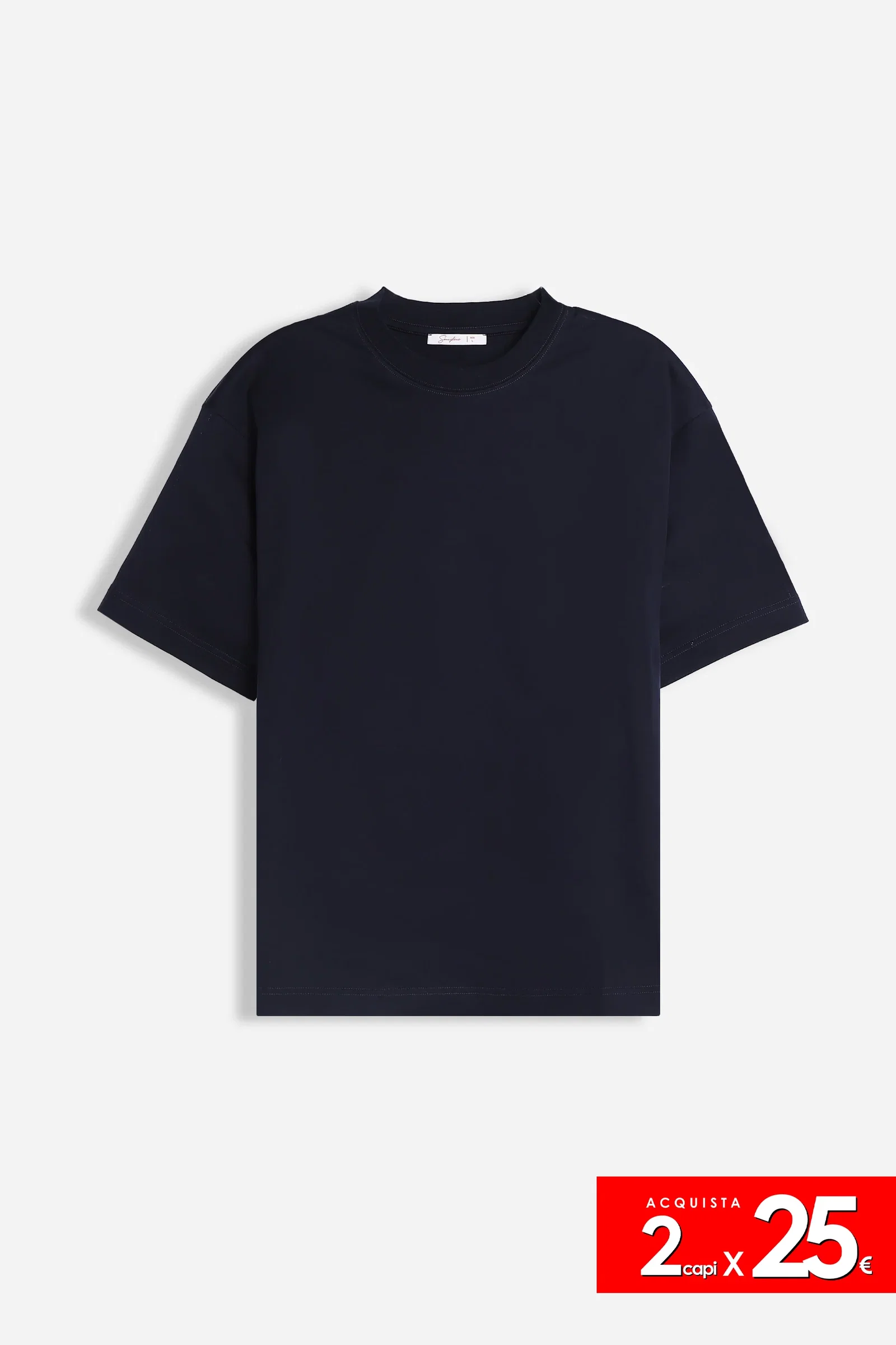 Image of T-SHIRT IN COTONE MERCERIZZATO 
