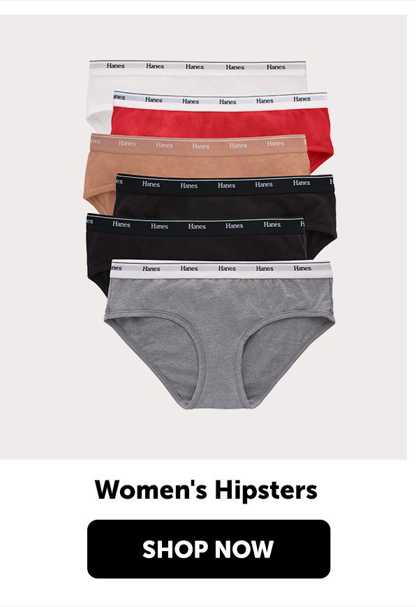 Hanes Originals Women's Hipster Underwear, Breathable Stretch Cotton, 6-Pack