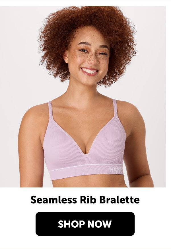 Hanes Originals Women's Seamless Rib Contour Bralette