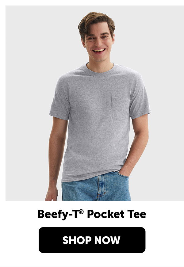 Hanes Beefy-T Unisex Cotton Pocket T-Shirt