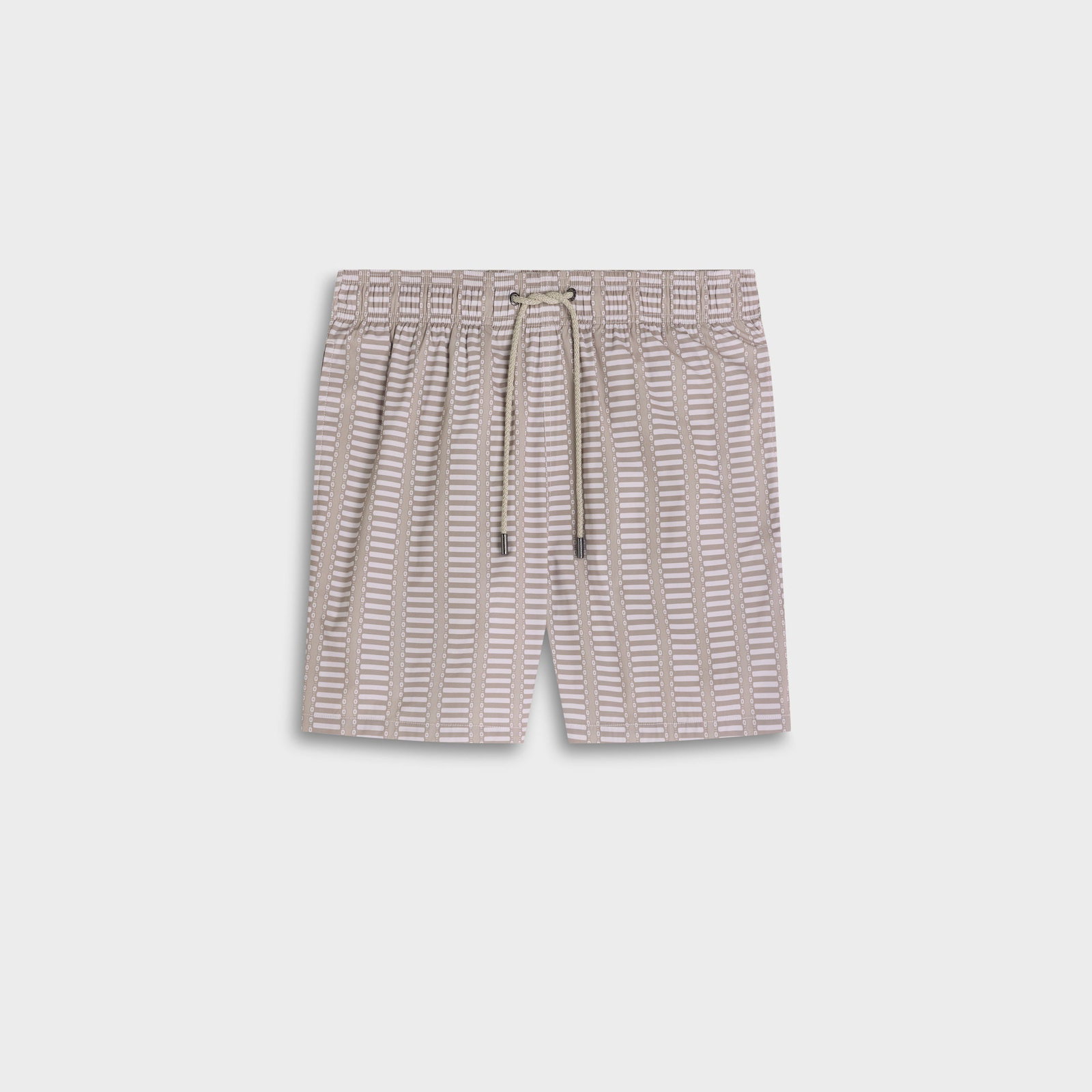 Cruz Shorter-Length Ladder Stripe Swim Trunks