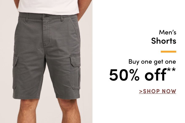 Men's Shorts Buy one get one 50% OFF*
