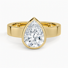18K Yellow Gold Peyton Bezel Diamond Solitaire Ring