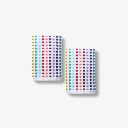 Image of Spectrum Washcloths, Geometric Print, Set of 2