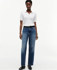 Flag Horsebit Regular Tapered Ankle Jeans