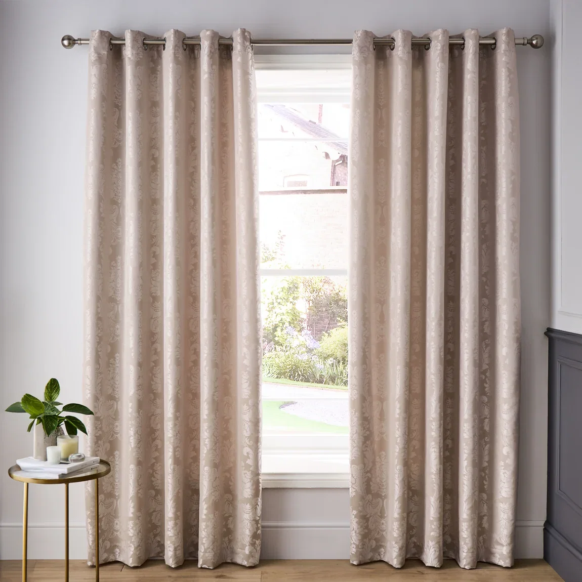 Catherine Lansfield Damask Curtains