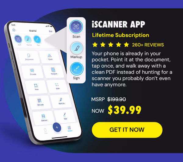 iScanner App: Lifetime Subscription