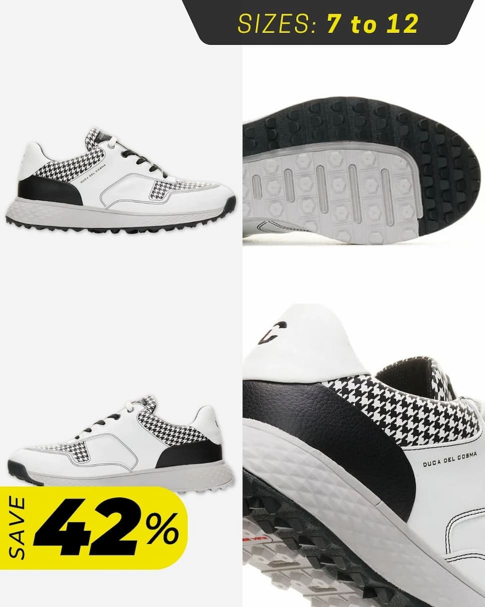 Duca Del Cosma Mens Pagani Waterproof Recyclable Golf Shoes