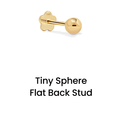 Tiny Sphere Flat Back Stud 