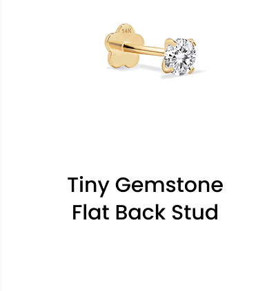 Tiny Gemstone Flat Back Stud 