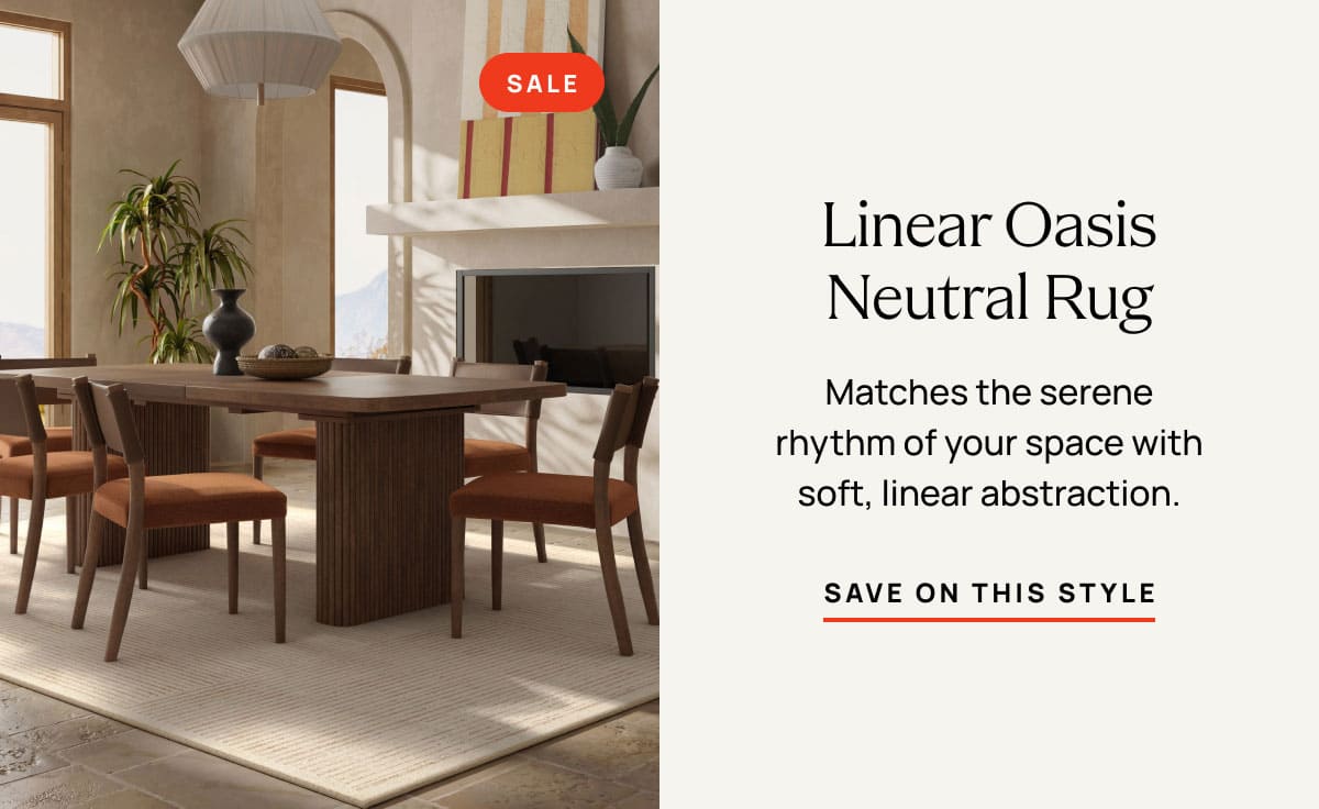 Linear Oasis Neutral Rug | Save On This Style 