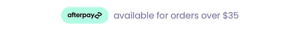 Afterpay available for orders over $35