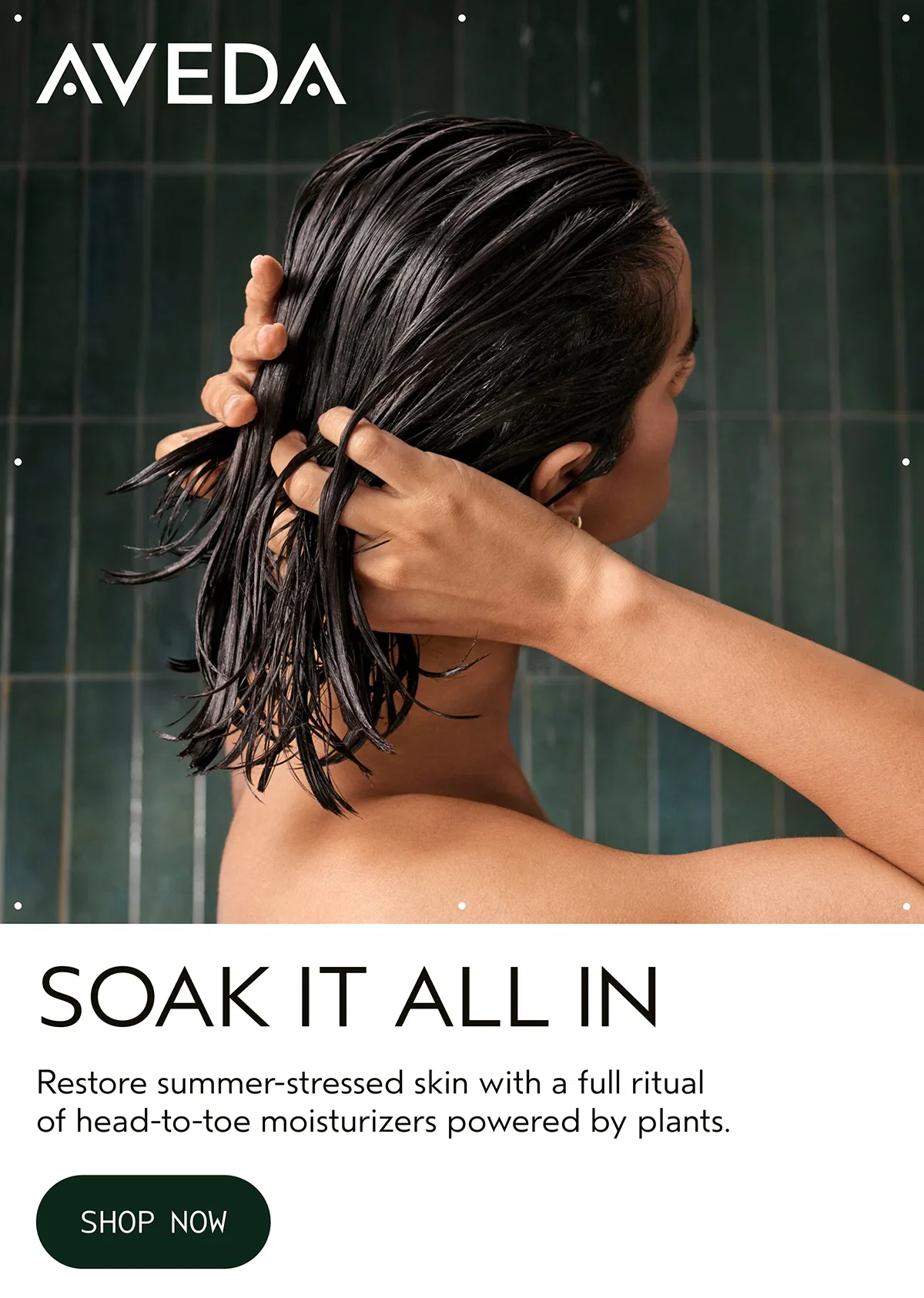 AVEDA | SOAK IT ALL IN | Restore summer-stressed skin with a full ritual of head-to-toe moisturizers powered by plants. | SHOP NOW