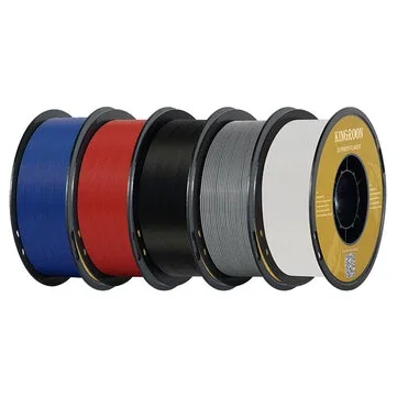 KINGROON PETG 3D Printer Filament 1.75mm 5kg Black/White/Grey/Red/Dark Blue/High Strength Easy to Print Eco-Friendly No Bubbles Smooth Printing High Precision