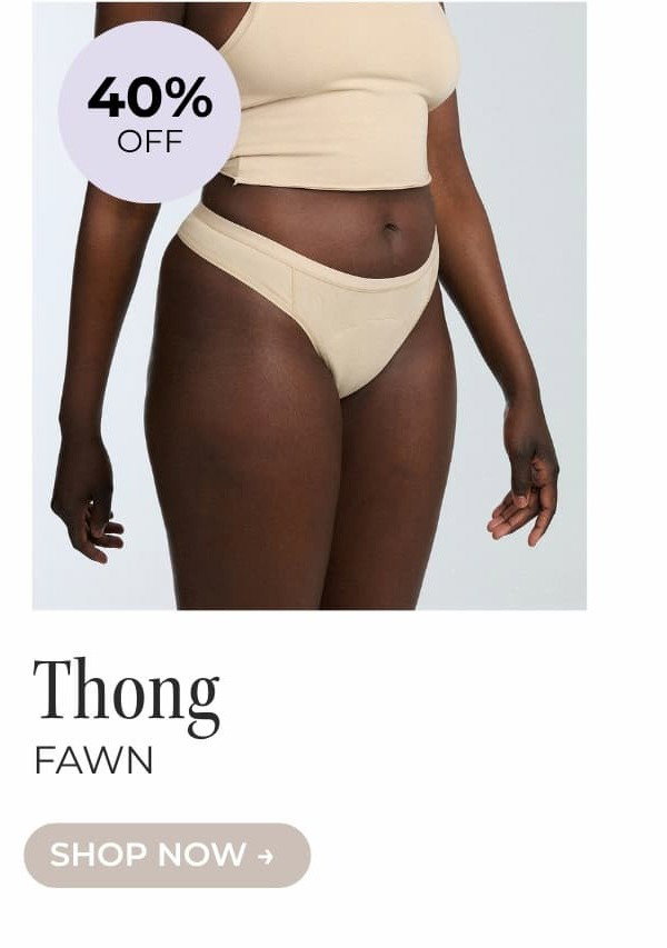 SHOP ESSENTIAL THONG IN FAWN