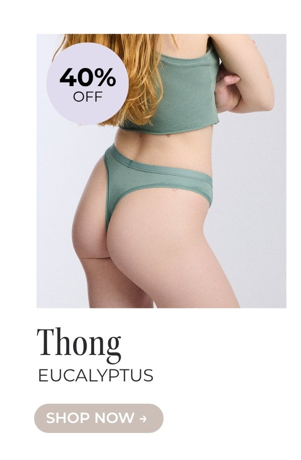 SHOP ESSENTIAL THONG IN EUCALYPTUS