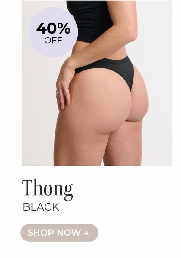 SHOP ESSENTIAL THONG IN BLACK